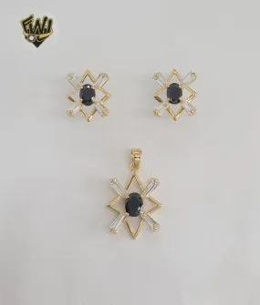 (1-6076-1) Gold Laminate - Zircon Star Set - BGO