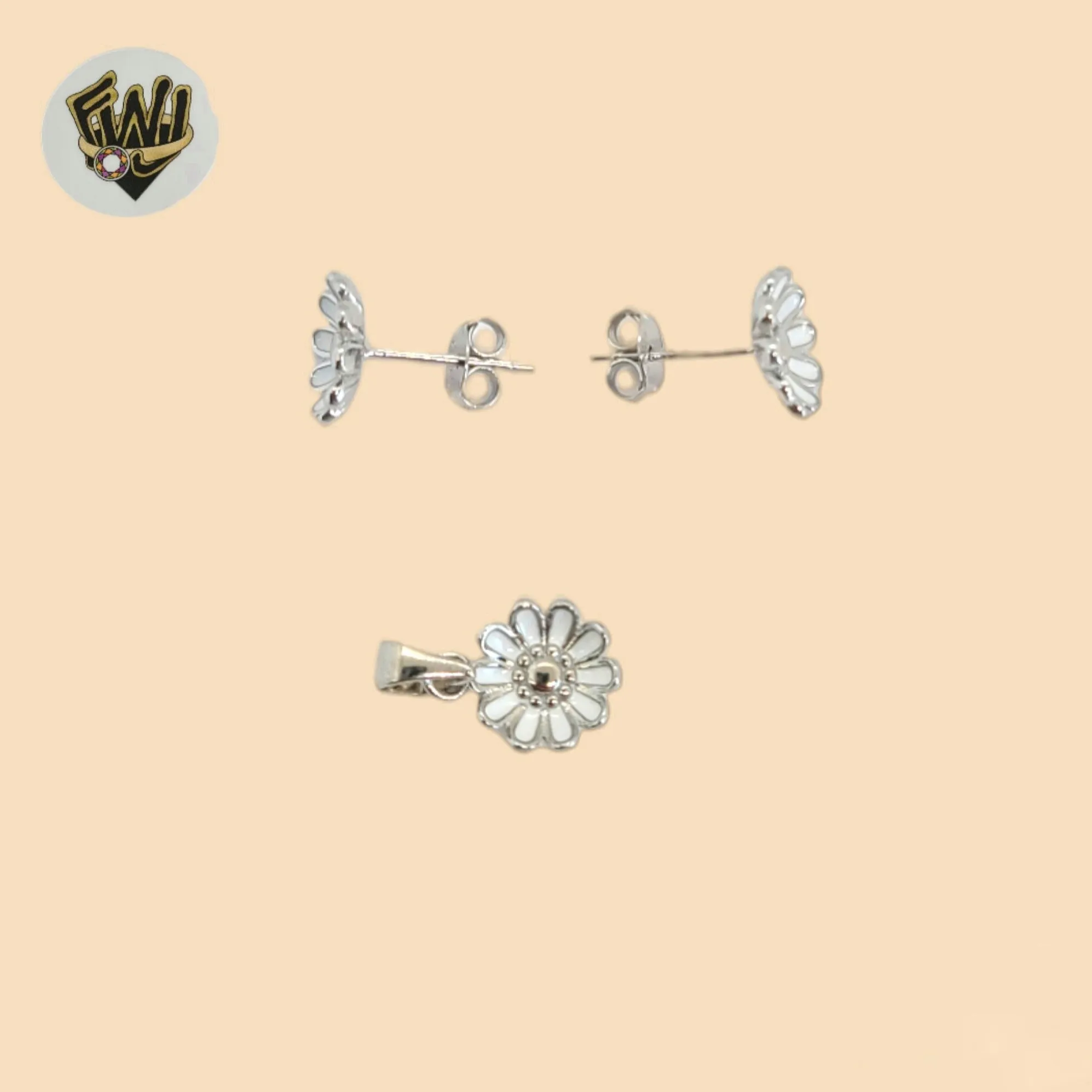 (2-6408-1) 925 Sterling Silver - Flower Set.