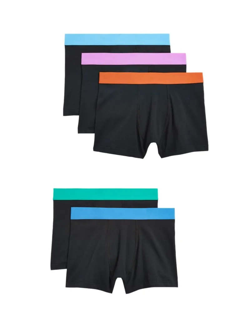 5pk Cotton with Stretch Trunks (5-16 Yrs)