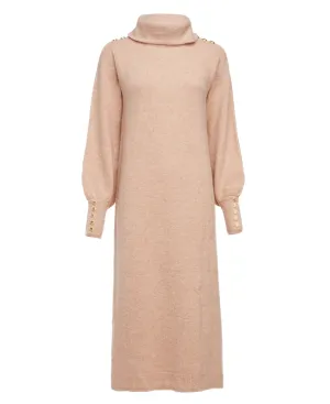 Berkeley Roll Neck Dress - Camel