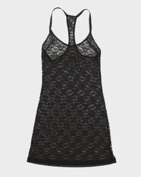 Black Victoria's Secret Lace Lingerie Nightwear Slip - S