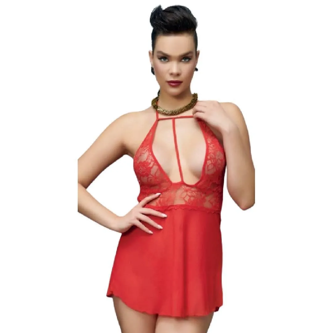 Bridal Red Nightwear Women Short Net Nighty Hot Transparent Women Short Sexy Nighty