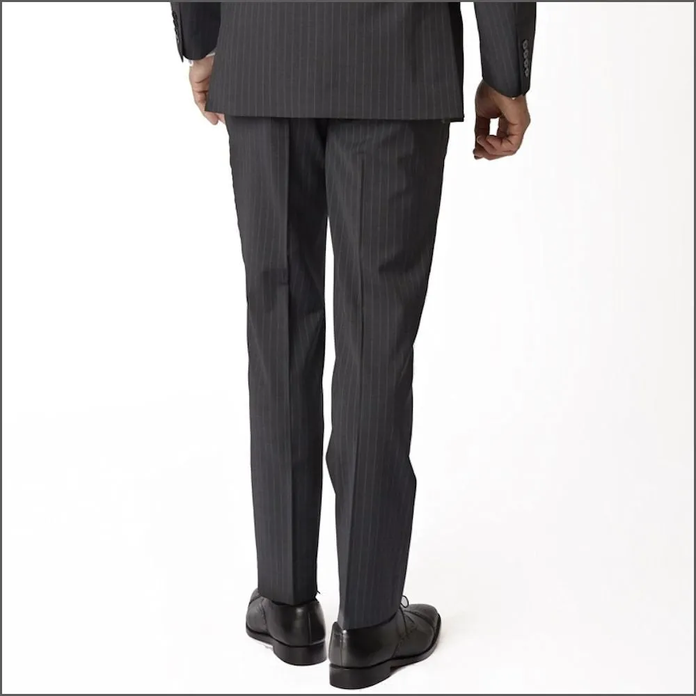 Brook Taverner Avalino Charcoal Pinstripe Washable Crease Resistant 2 Pic Travel Suit***