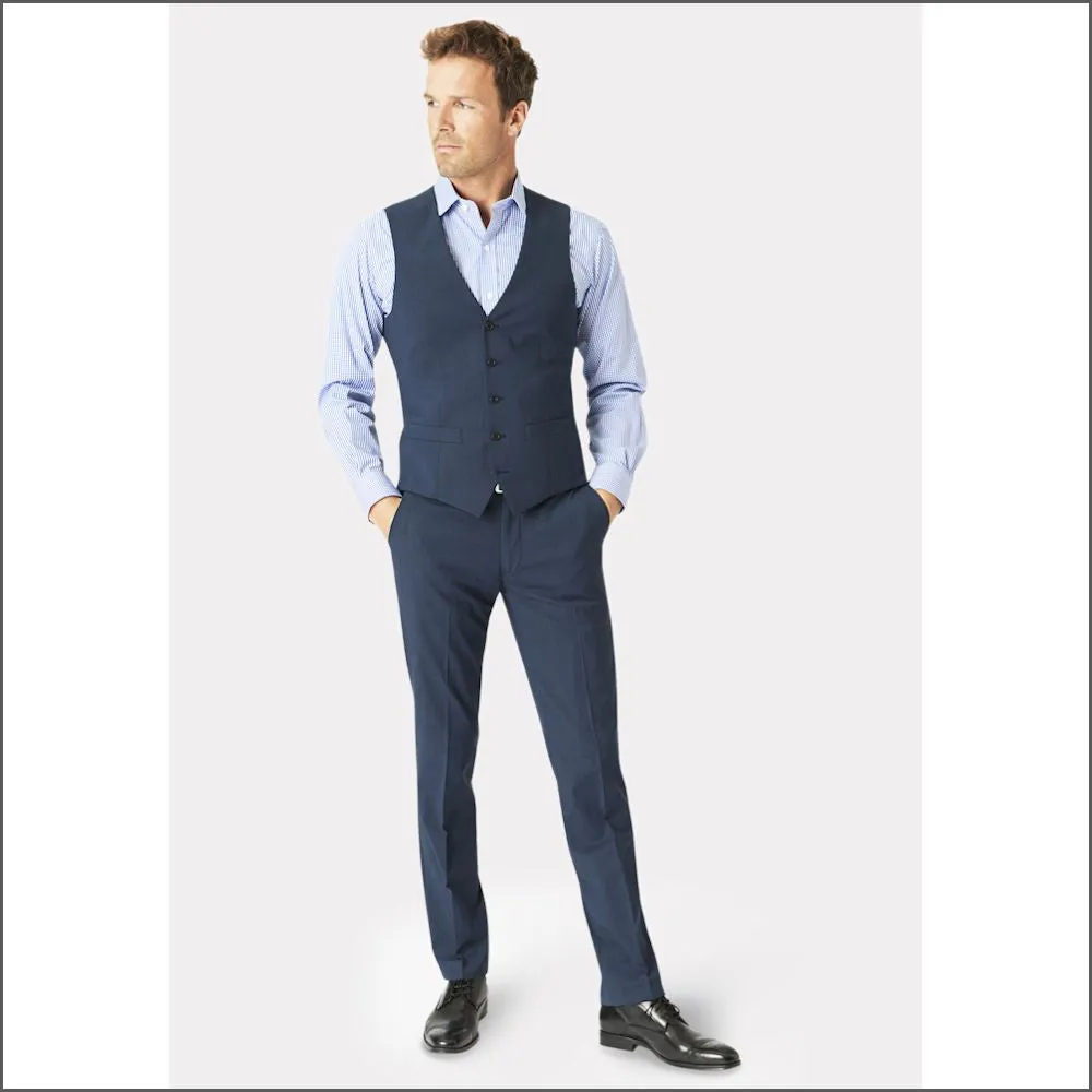 Brook Taverner Cassino Navy Check Washable Suit***