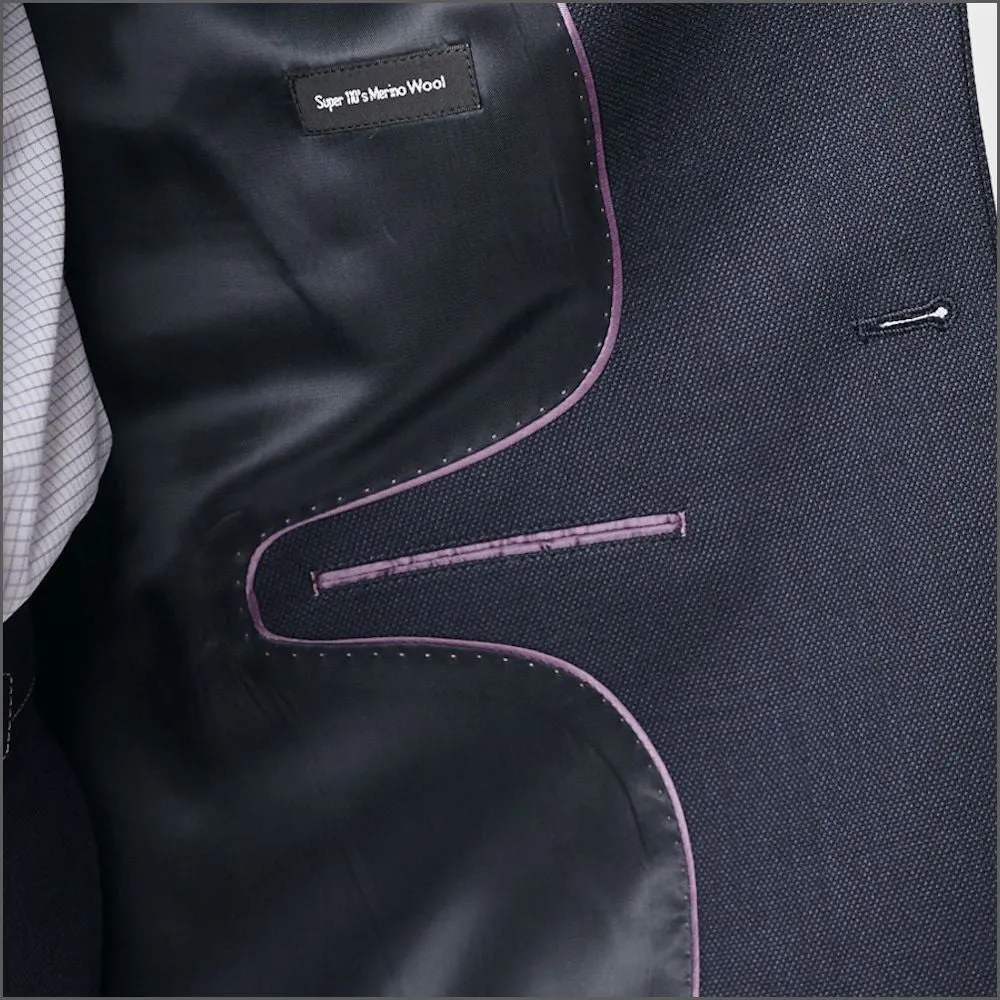 Brook Taverner Dawlish Navy Birdseye Super 110's Suit<><>