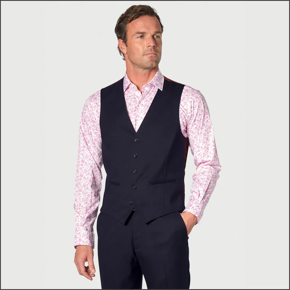 Brook Taverner Wells Wool Blend Navy Suit - Waistcoat Optional<><>