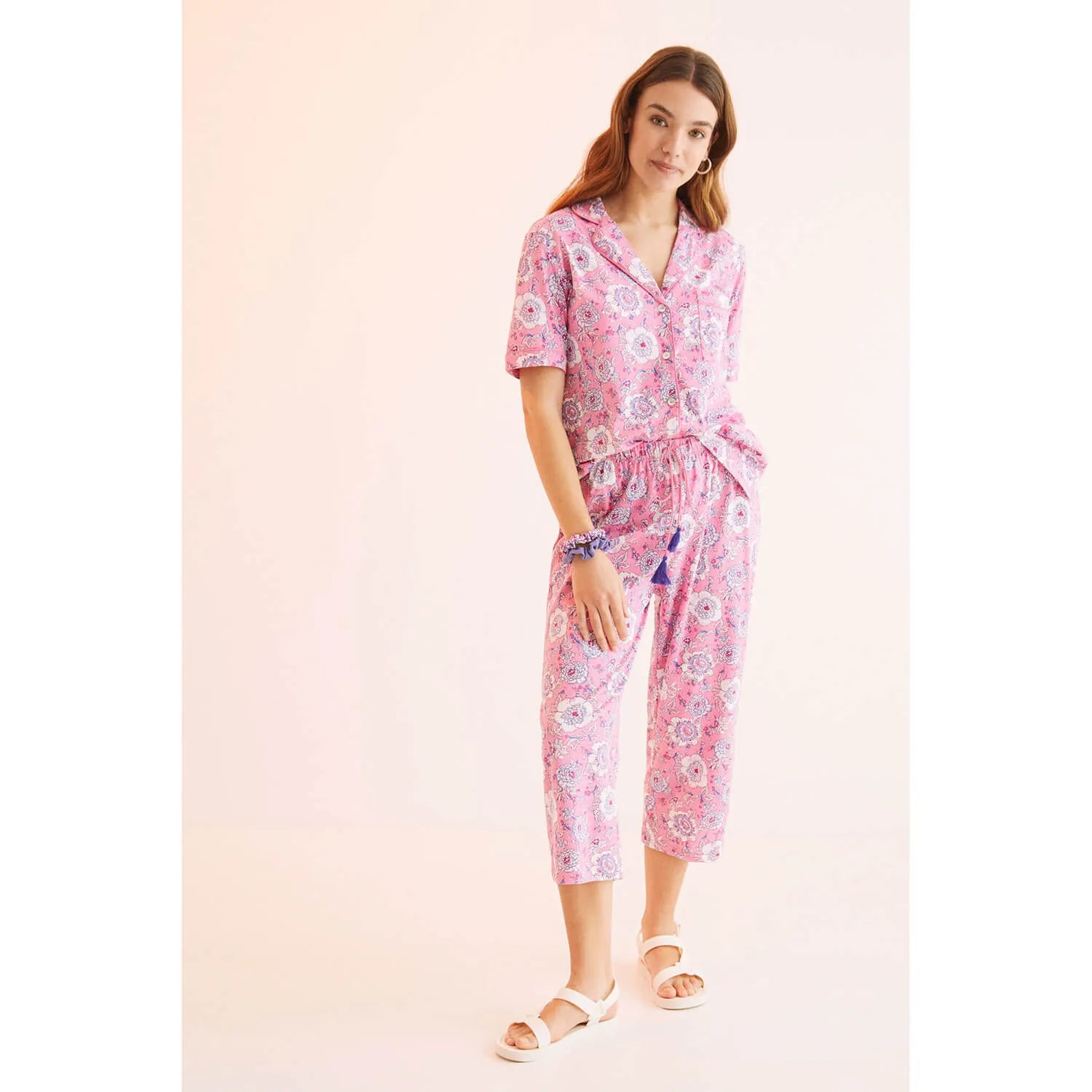 Classic Pink Printed 100% Cotton Pyjamas