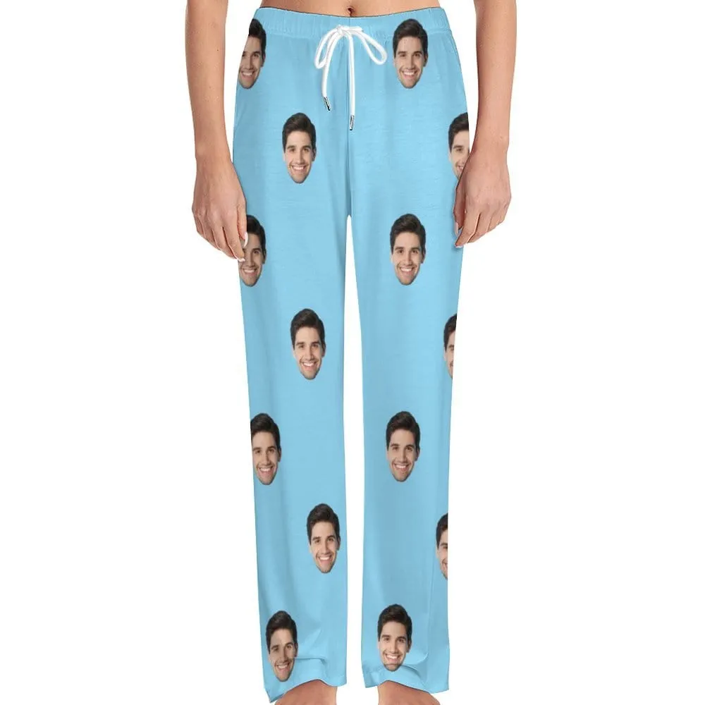 Custom Face Long Pajama Pants and Pet Dog Bandana