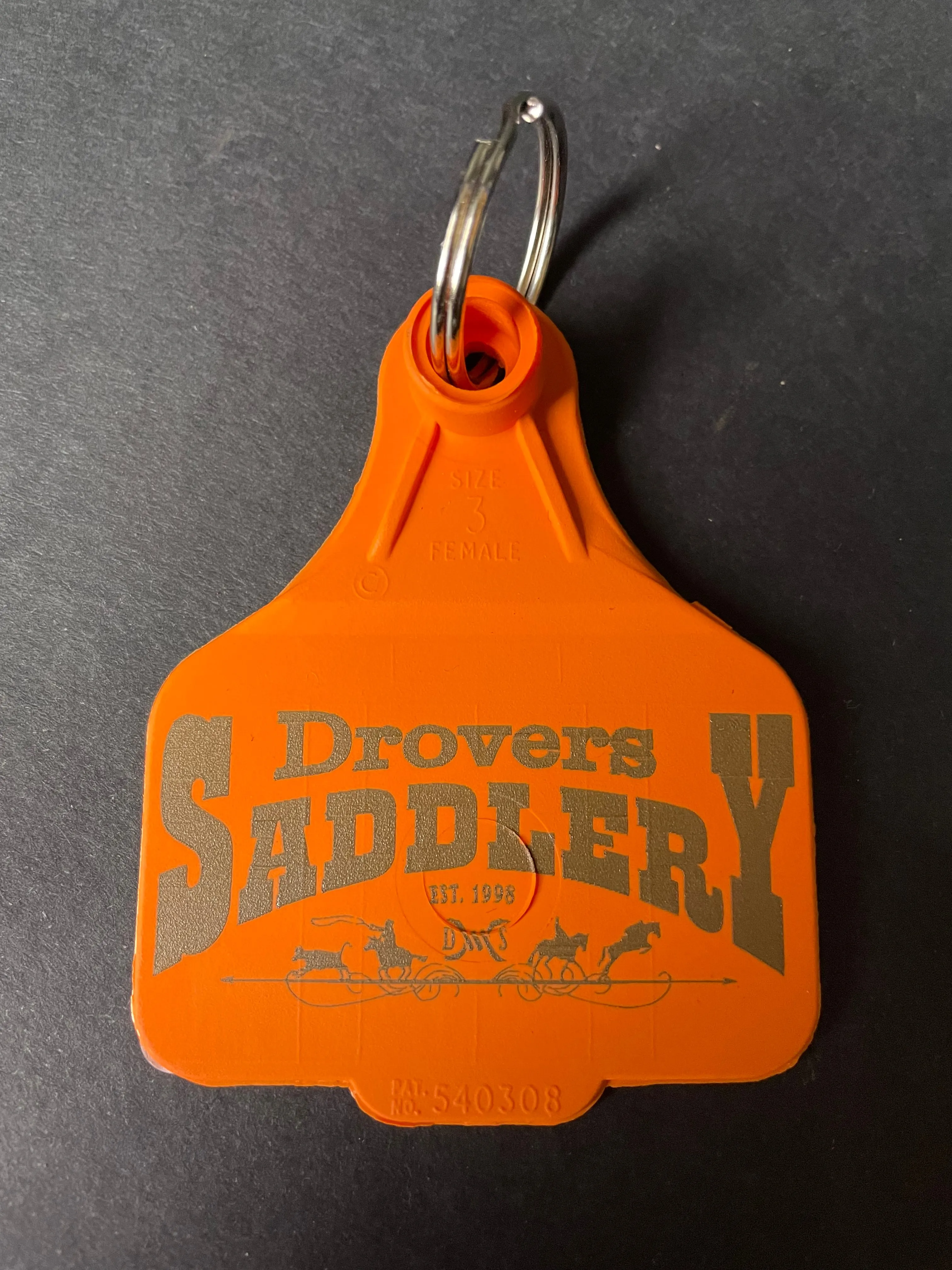 Drovers Saddlery Cattle Tag Keyring