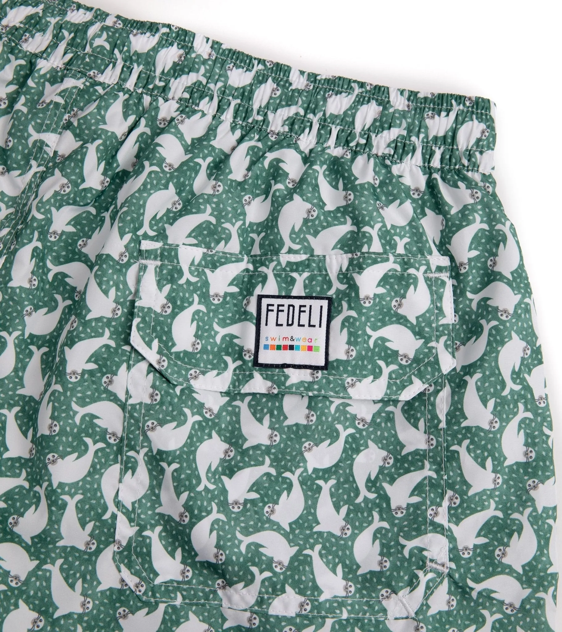 Fedeli Seal Swimming Trunks: Green