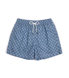 Fedeli Square Swimming Trunks: Blue