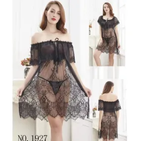 Full net Sexy Nighty with G-String-2pc