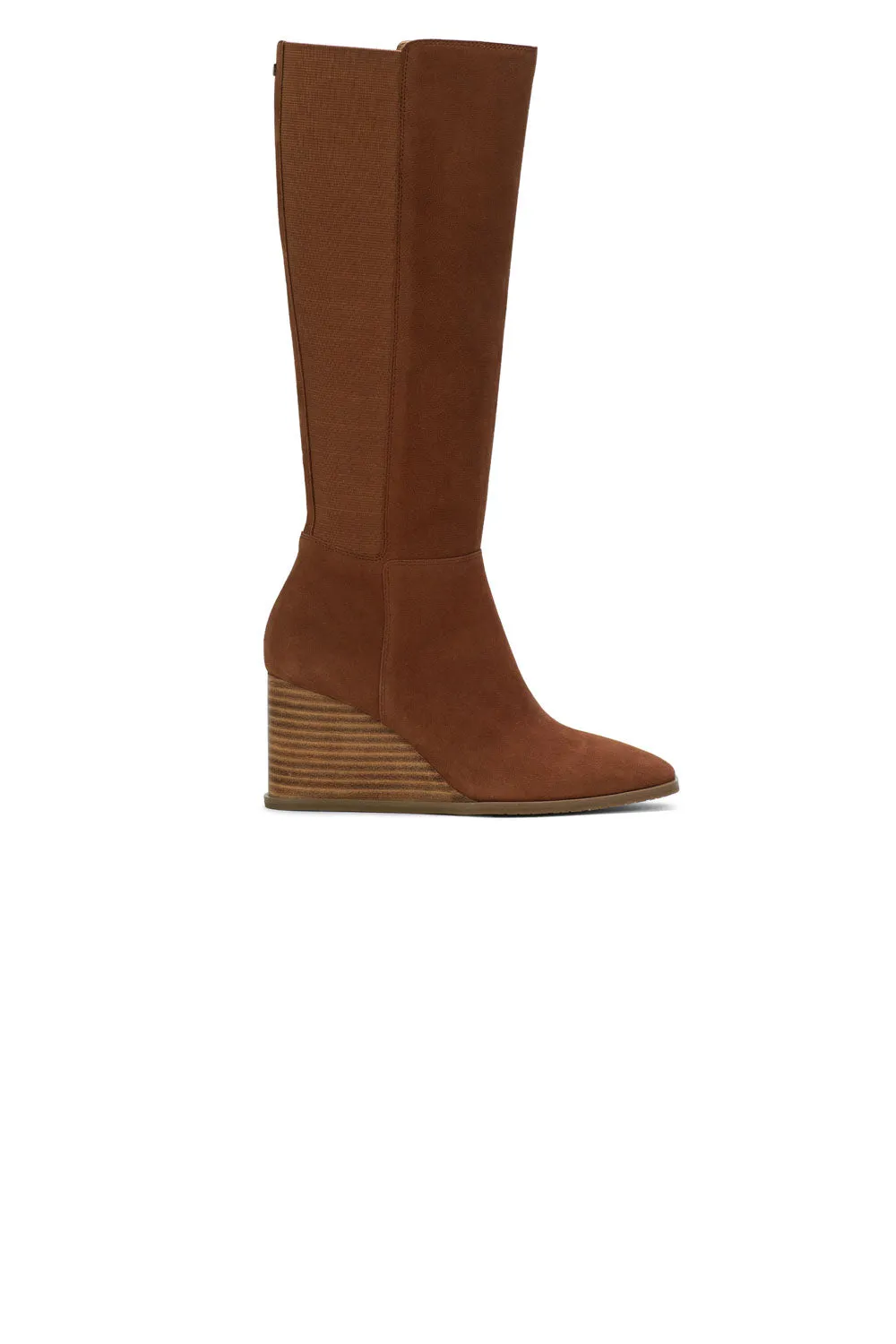 Jessica Wedge Boots - Cognac