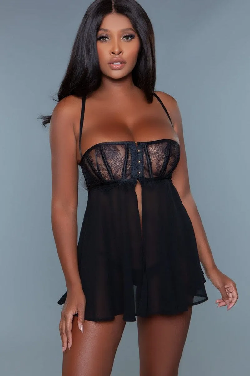 Lace Caged Bust Babydoll