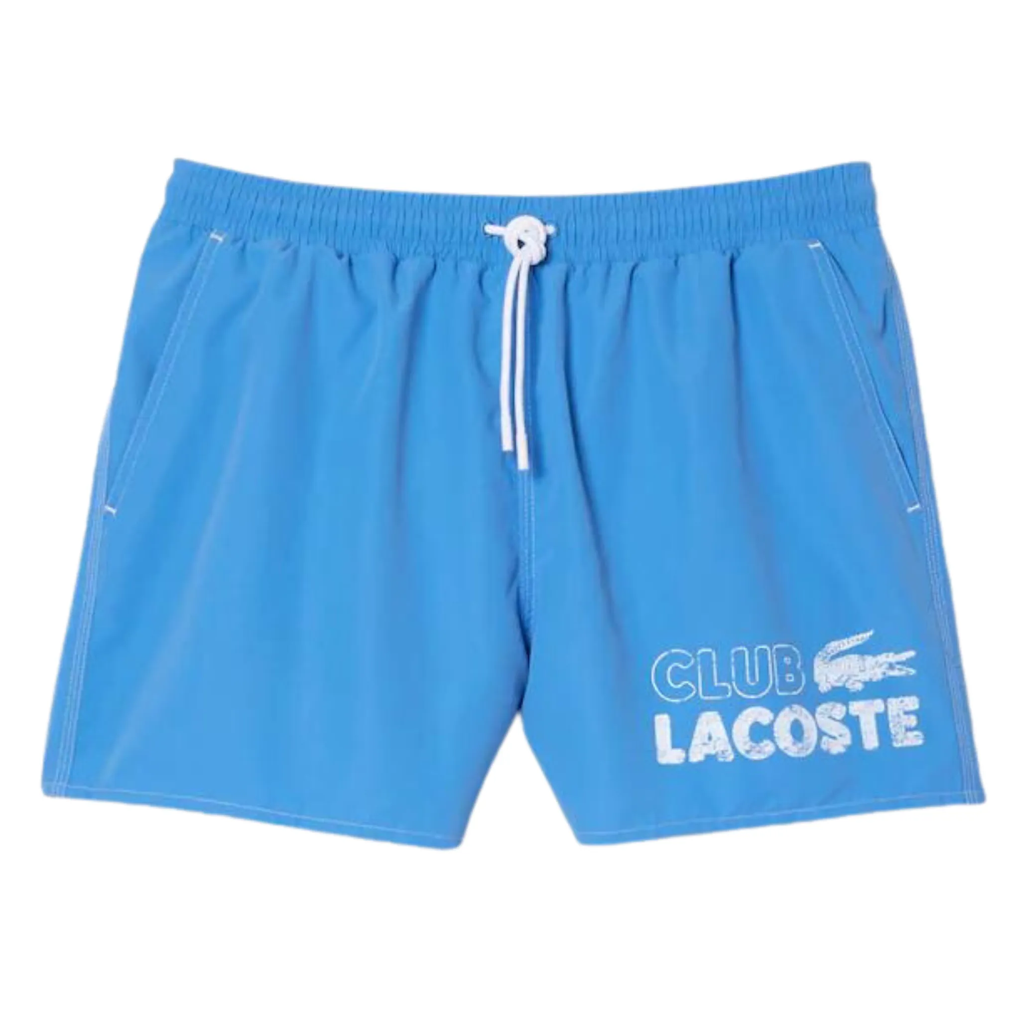 Lacoste Club Quick-Dry Swim Trunks with Integrated Lining (Baby Blue)