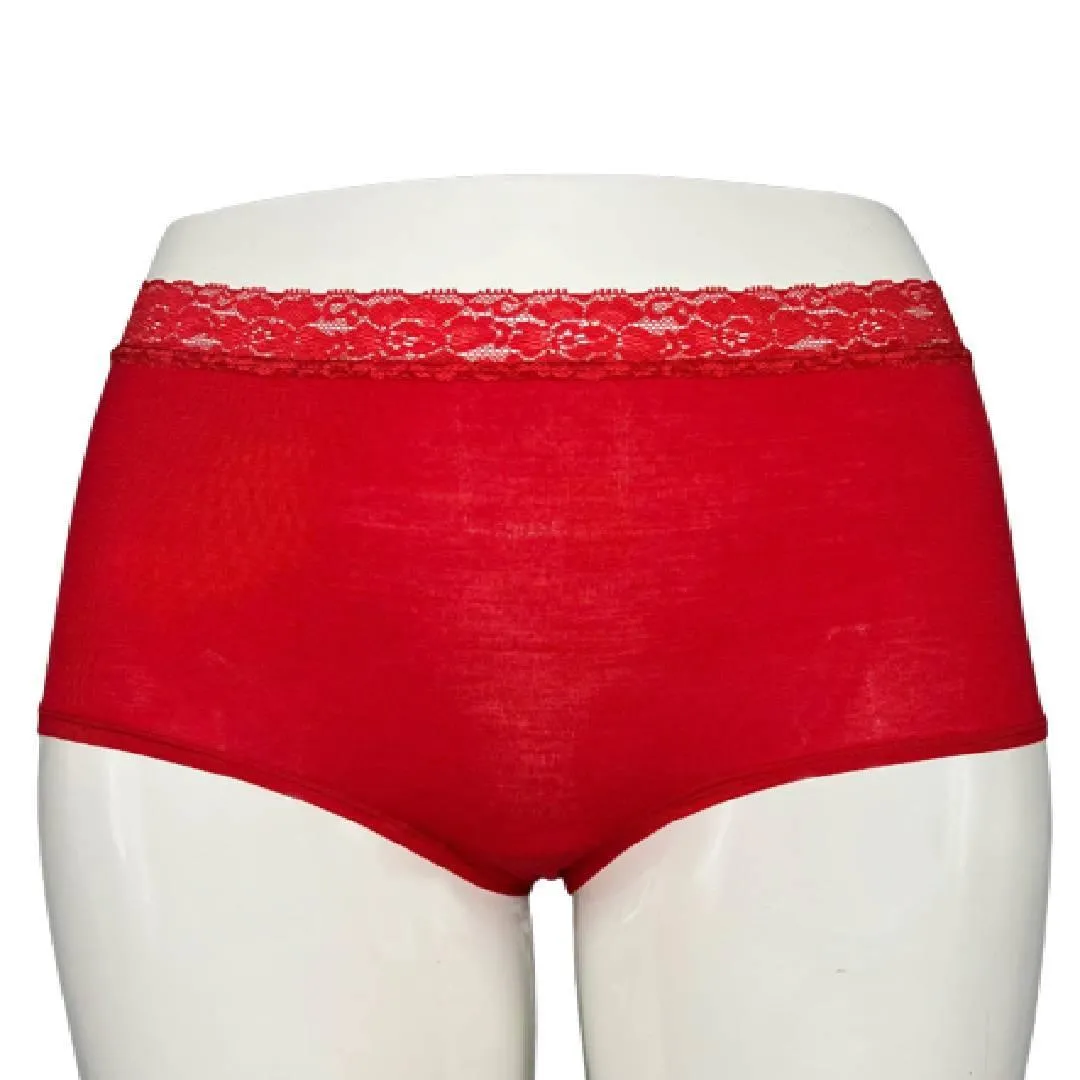 Ladies Cotton Red Underwear Women Brief Cotton Full Brief Panty Ladies Cotton Boyshorts