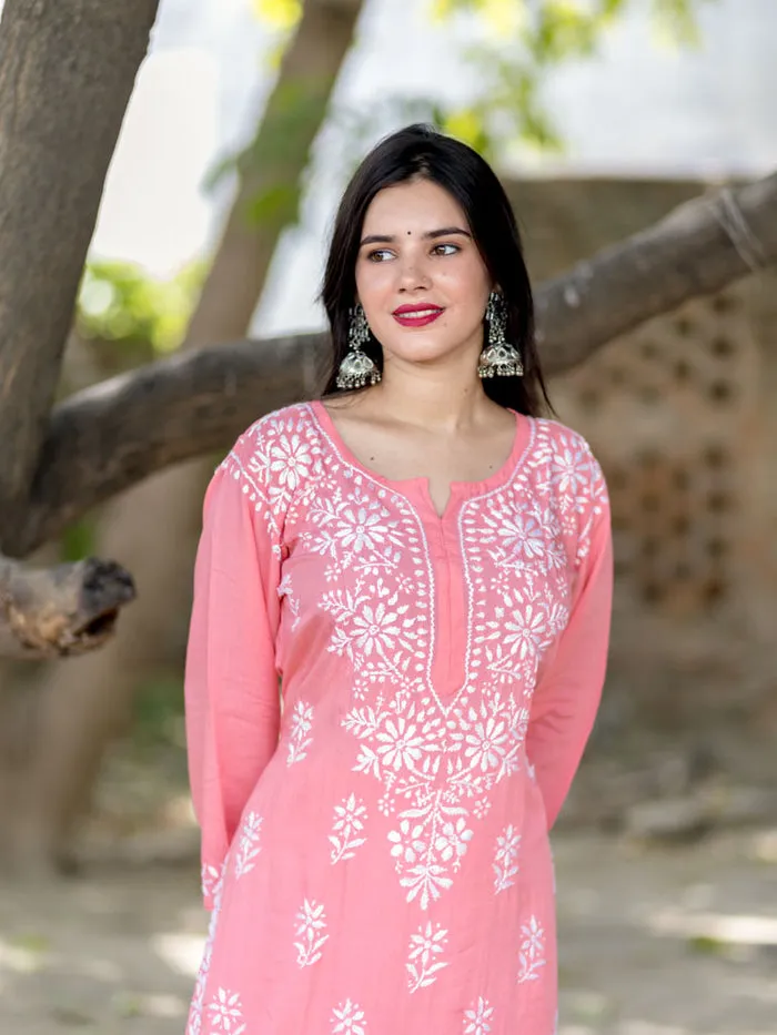 Lali Chikankari Kurti Sets