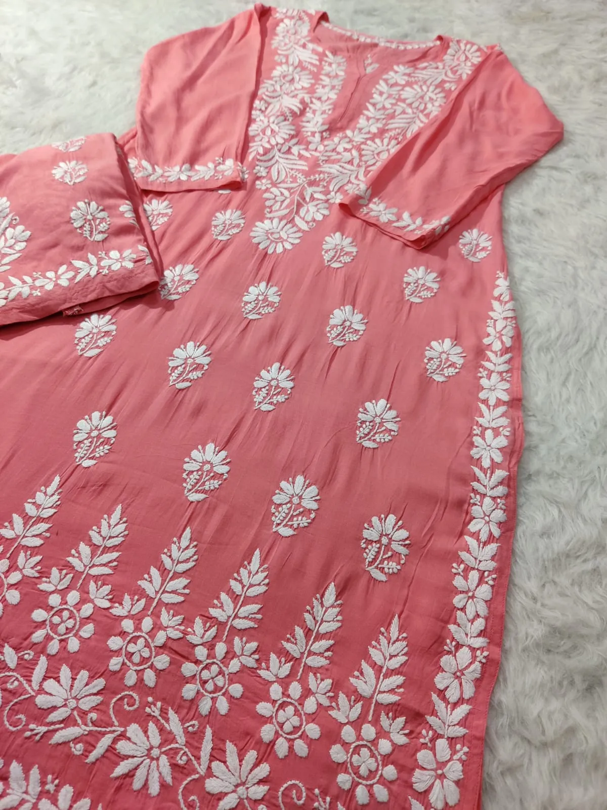 Lali Chikankari Kurti Sets