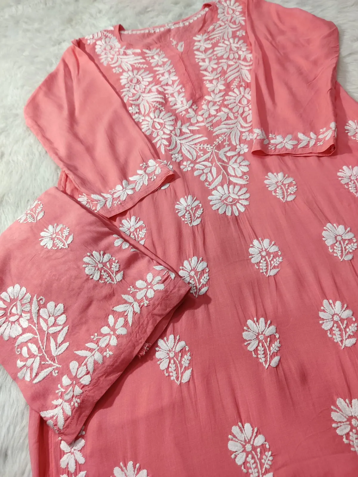 Lali Chikankari Kurti Sets