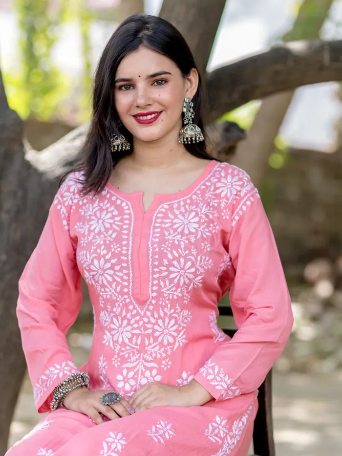 Lali Chikankari Kurti Sets