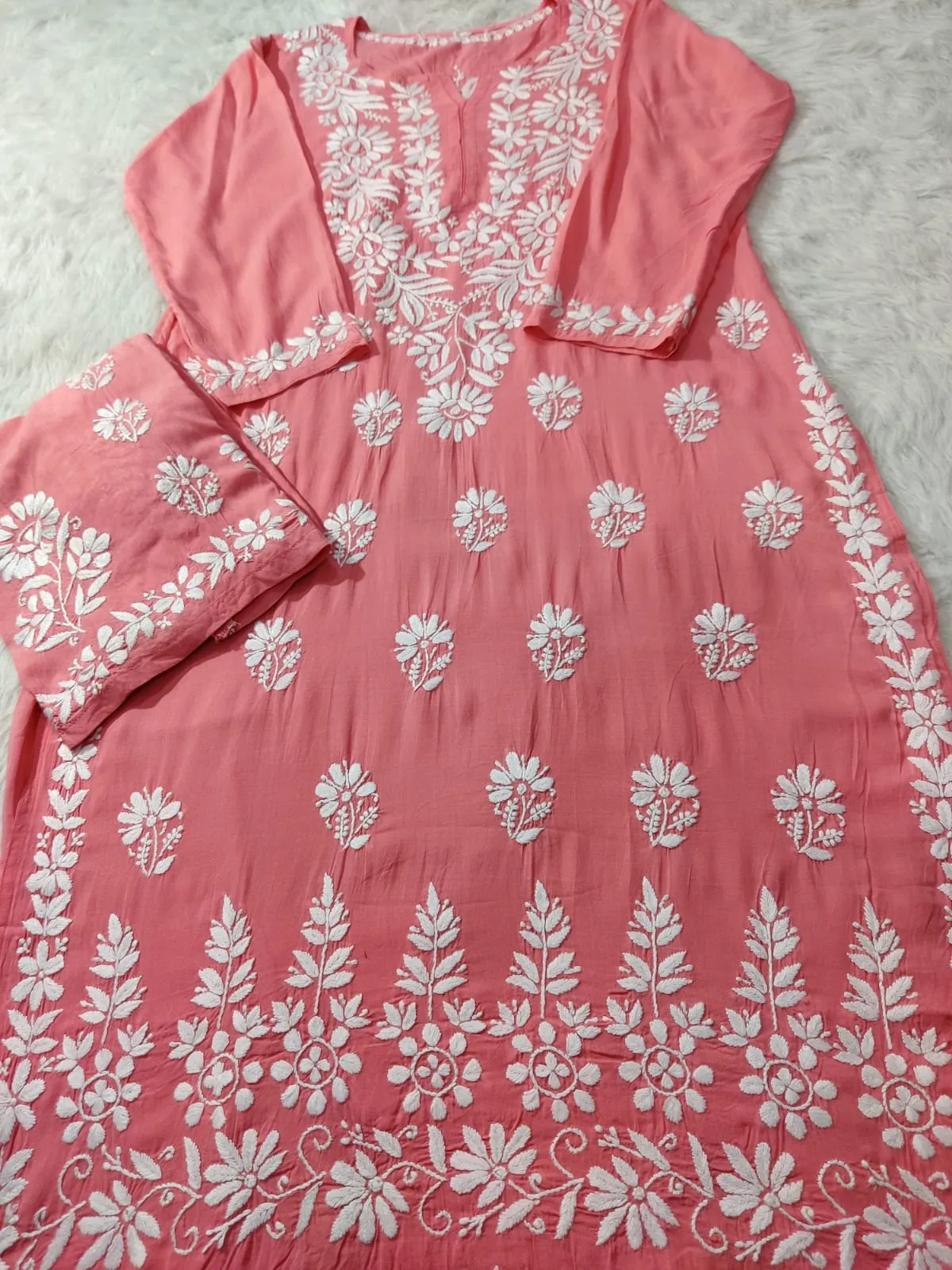 Lali Chikankari Kurti Sets