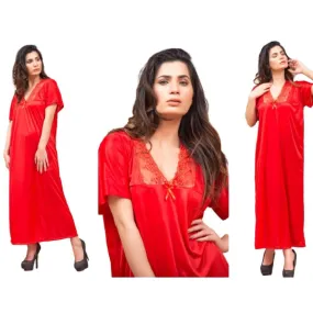 Maxi Nighty Women Nightwear Nighty Gown Sexy Nighty for Women Long Red Nightwear