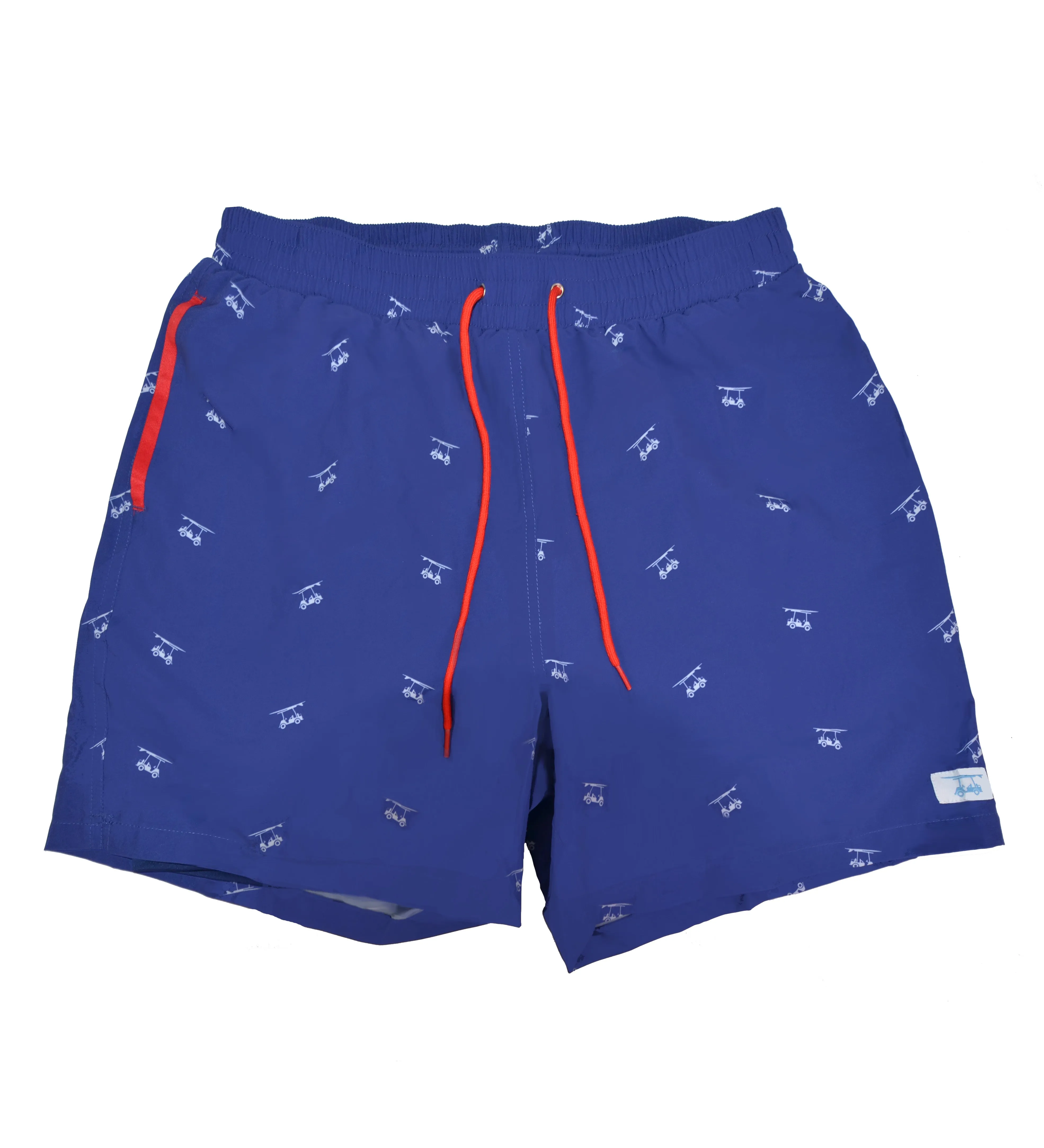 Medieval with White Golf Carts Swim Trunks