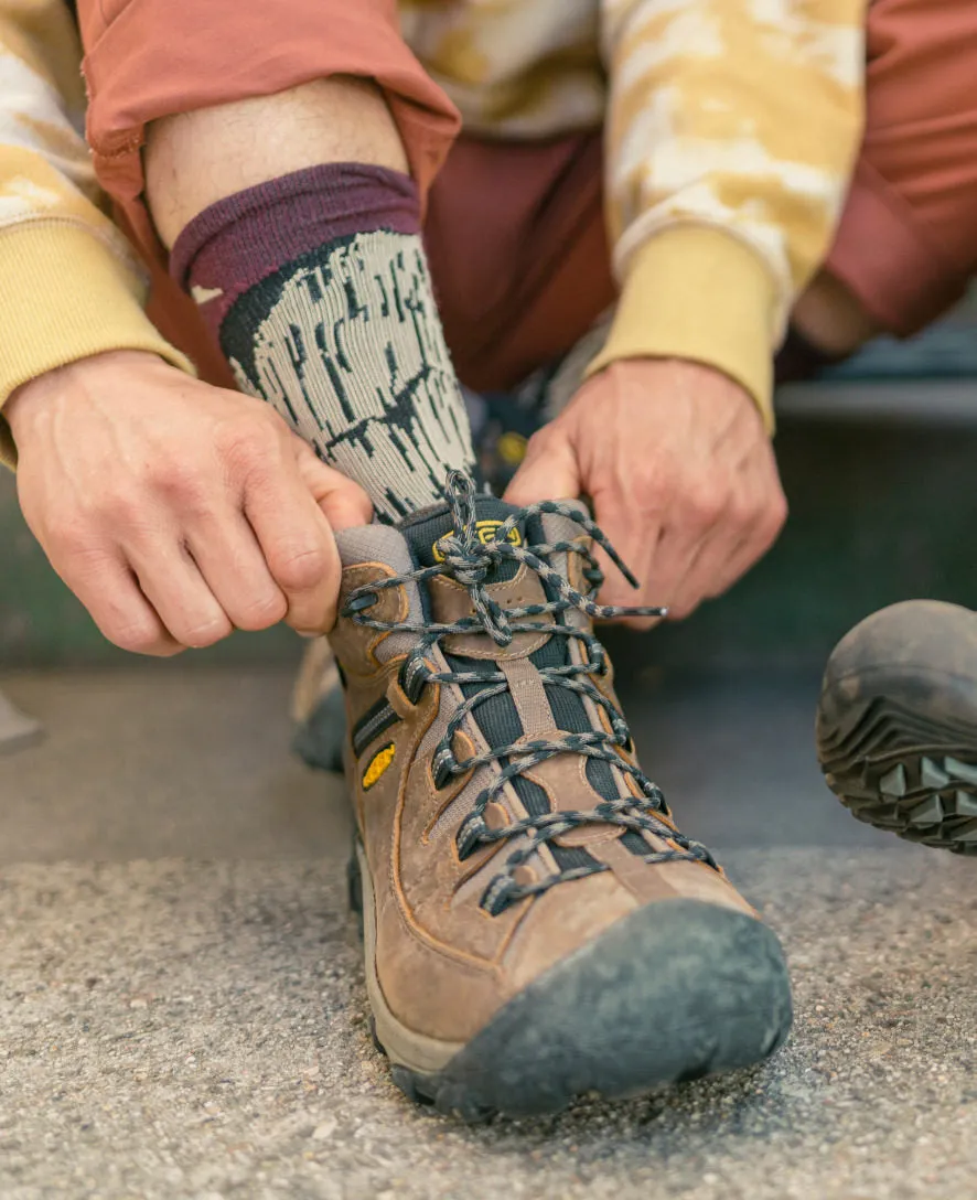 Men's Targhee II Mid Waterproof Hiking Boots  |  Black Olive/Yellow