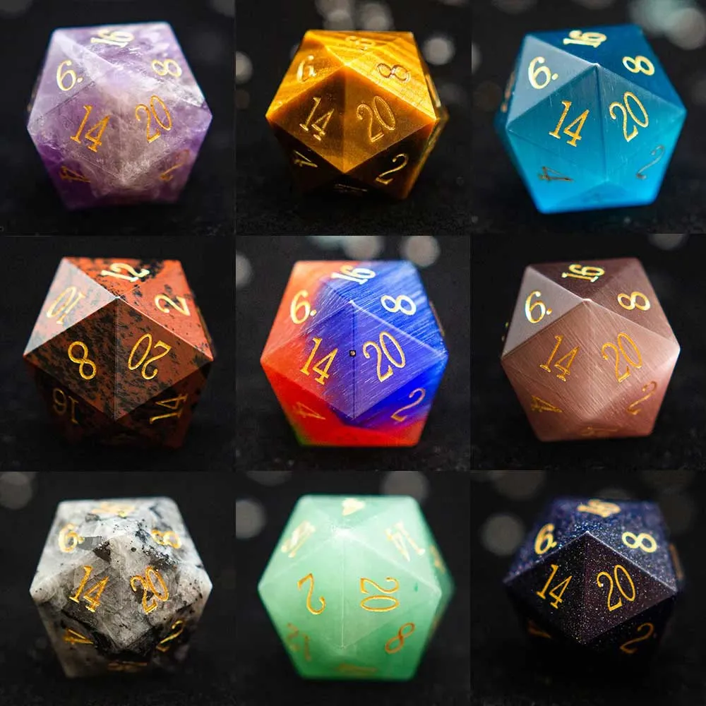 Mystic Gemstone Polyhedral Dice Sets