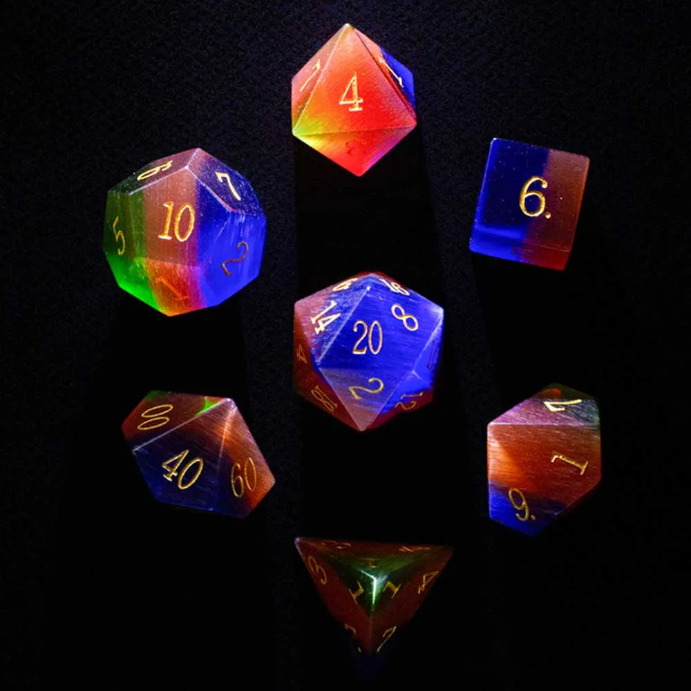 Mystic Gemstone Polyhedral Dice Sets