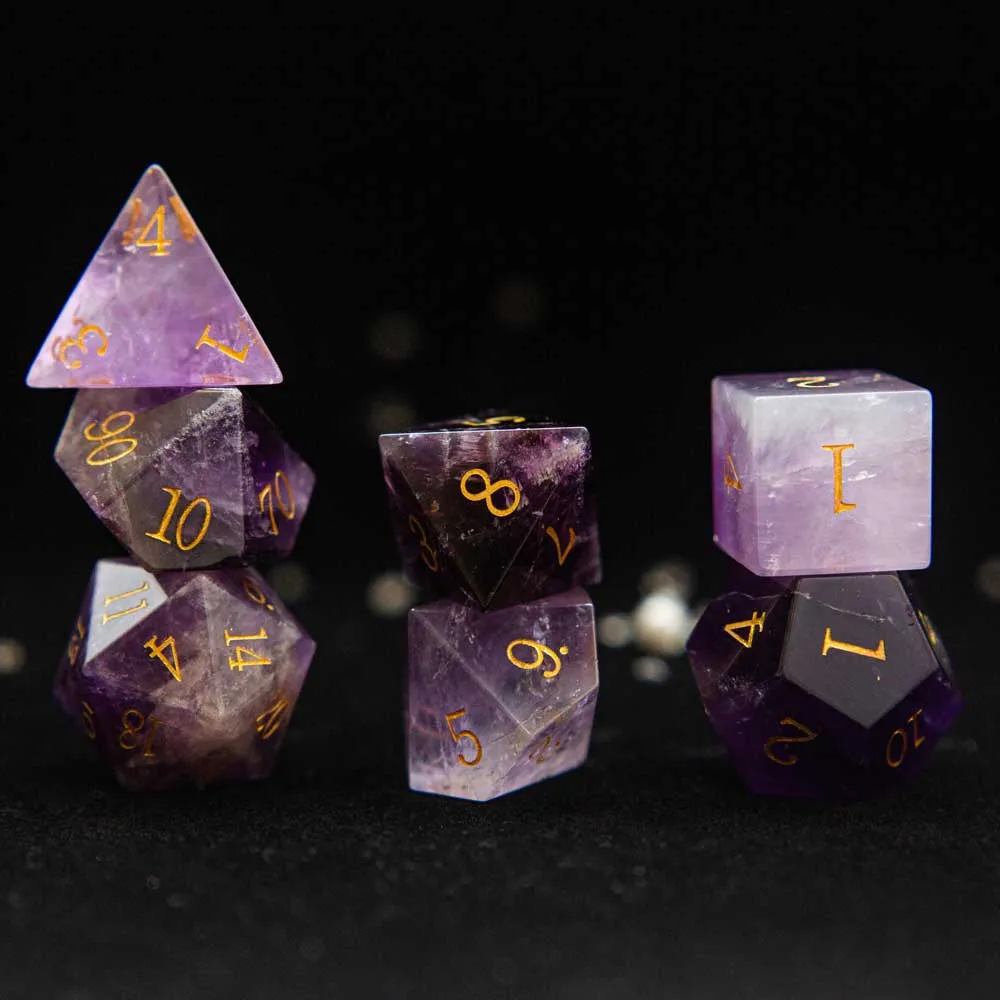 Mystic Gemstone Polyhedral Dice Sets