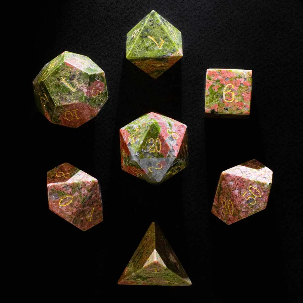 Mystic Gemstone Polyhedral Dice Sets