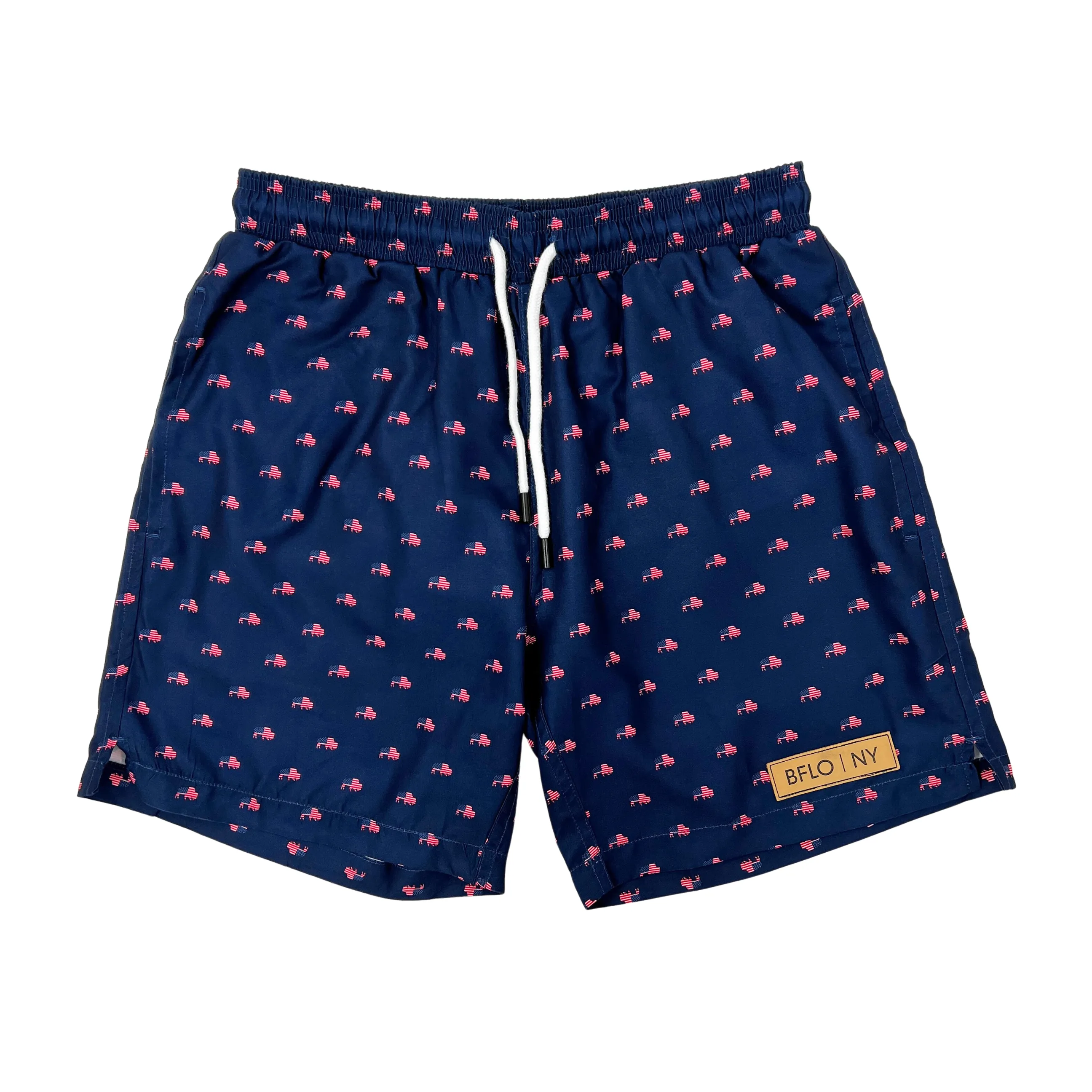 Navy Patriotic BFLO Men's Swim Trunks