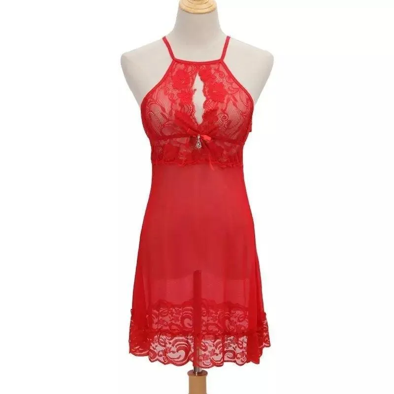 Nighties Dress Sexy Nighty Summer Nighties For Ladies Short Nighty 2Pc Babydoll transparent Net Gown