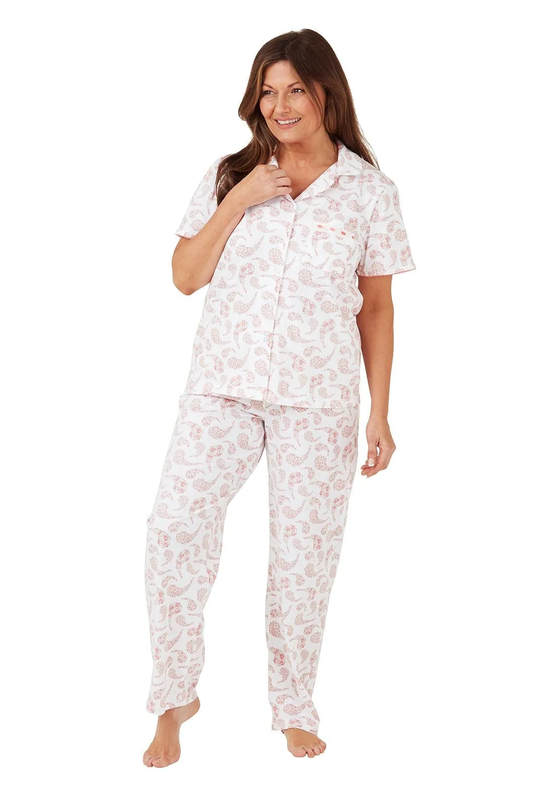 Paisely Cotton Pyjama 100% cotton - Pink