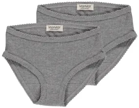 Panties 2er Pack grey melange