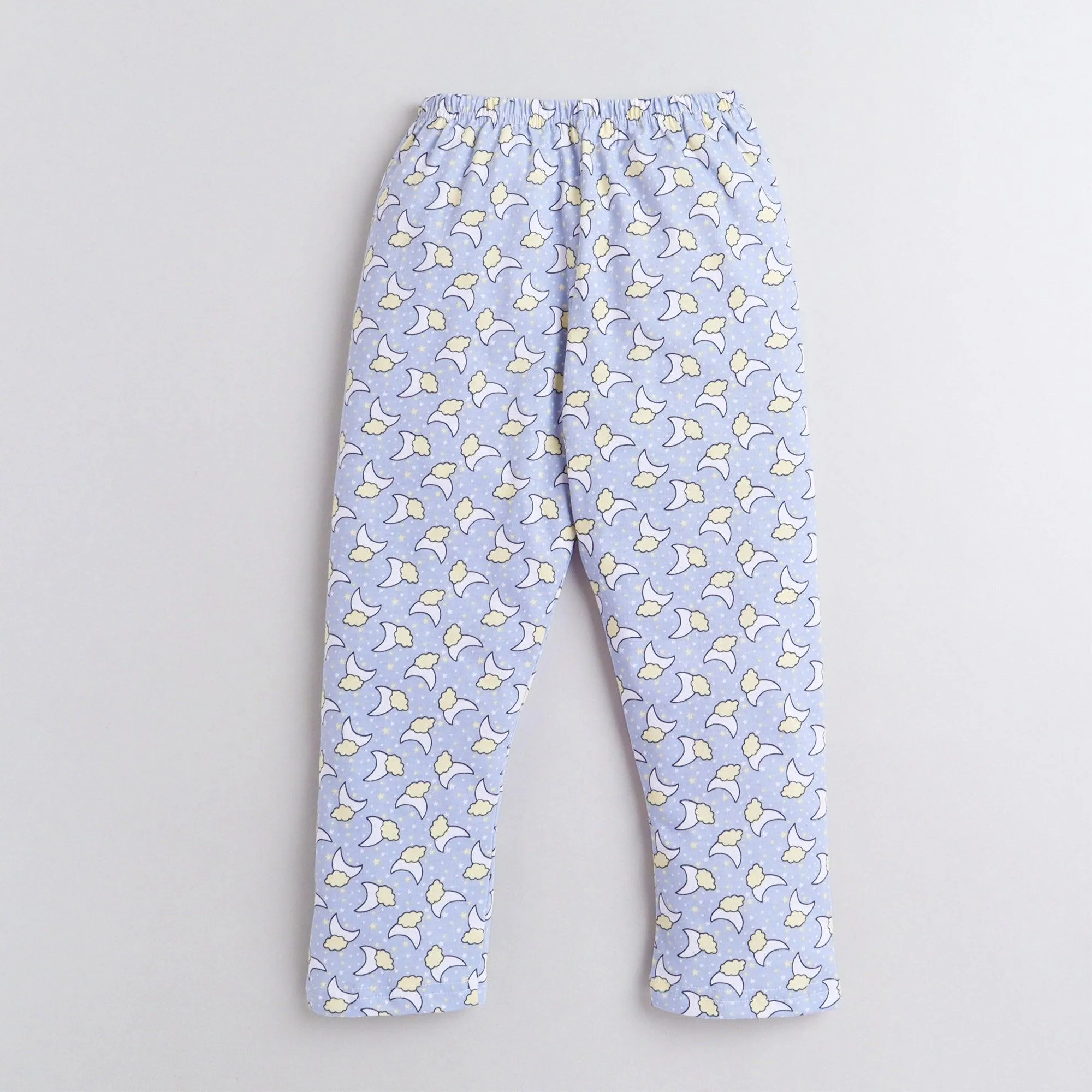 Polka Tots Full Sleeve Night Suit Pair Night - Light Blue