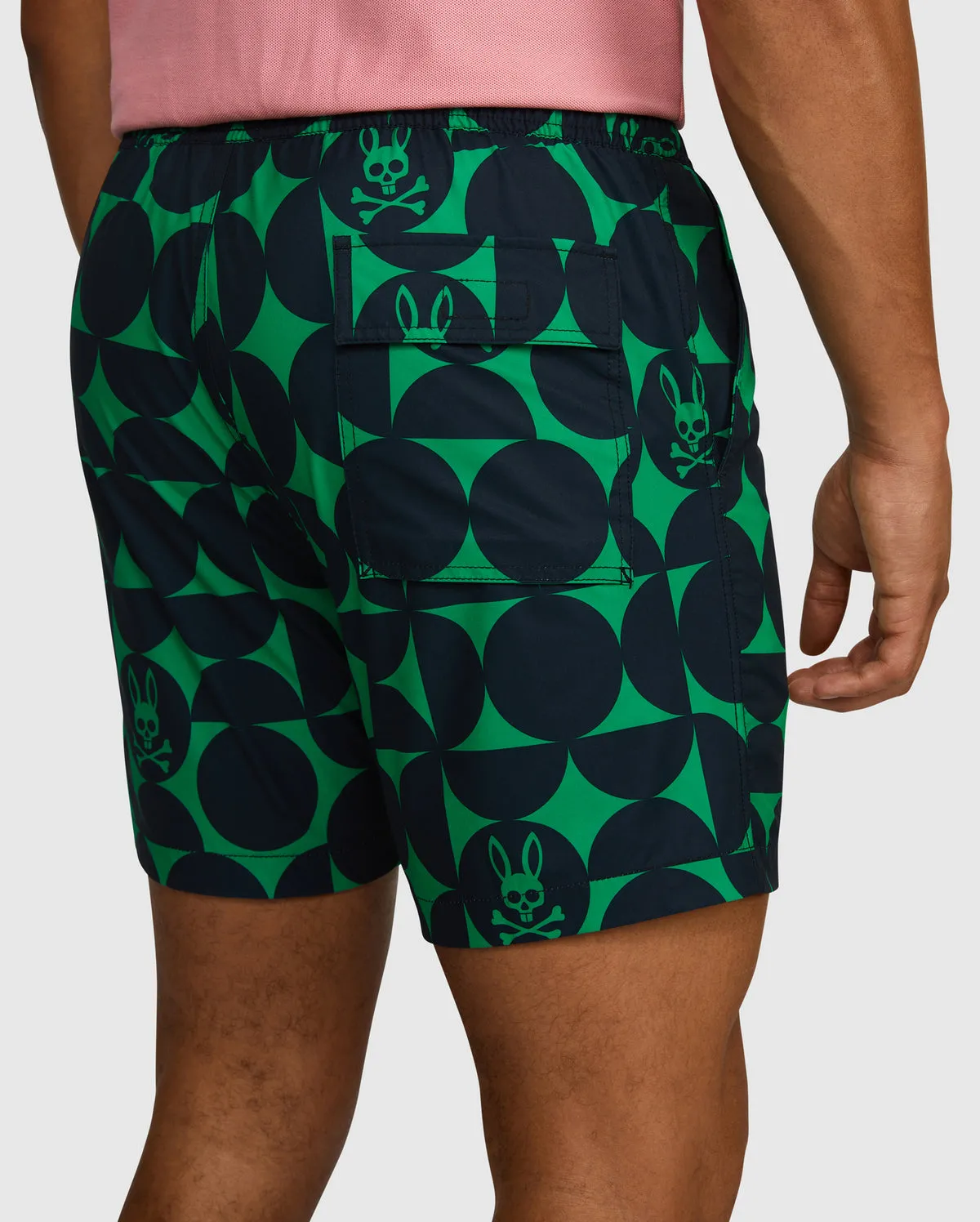 Psycho Bunny Mens Bennett Swim Trunks - Neon Jade