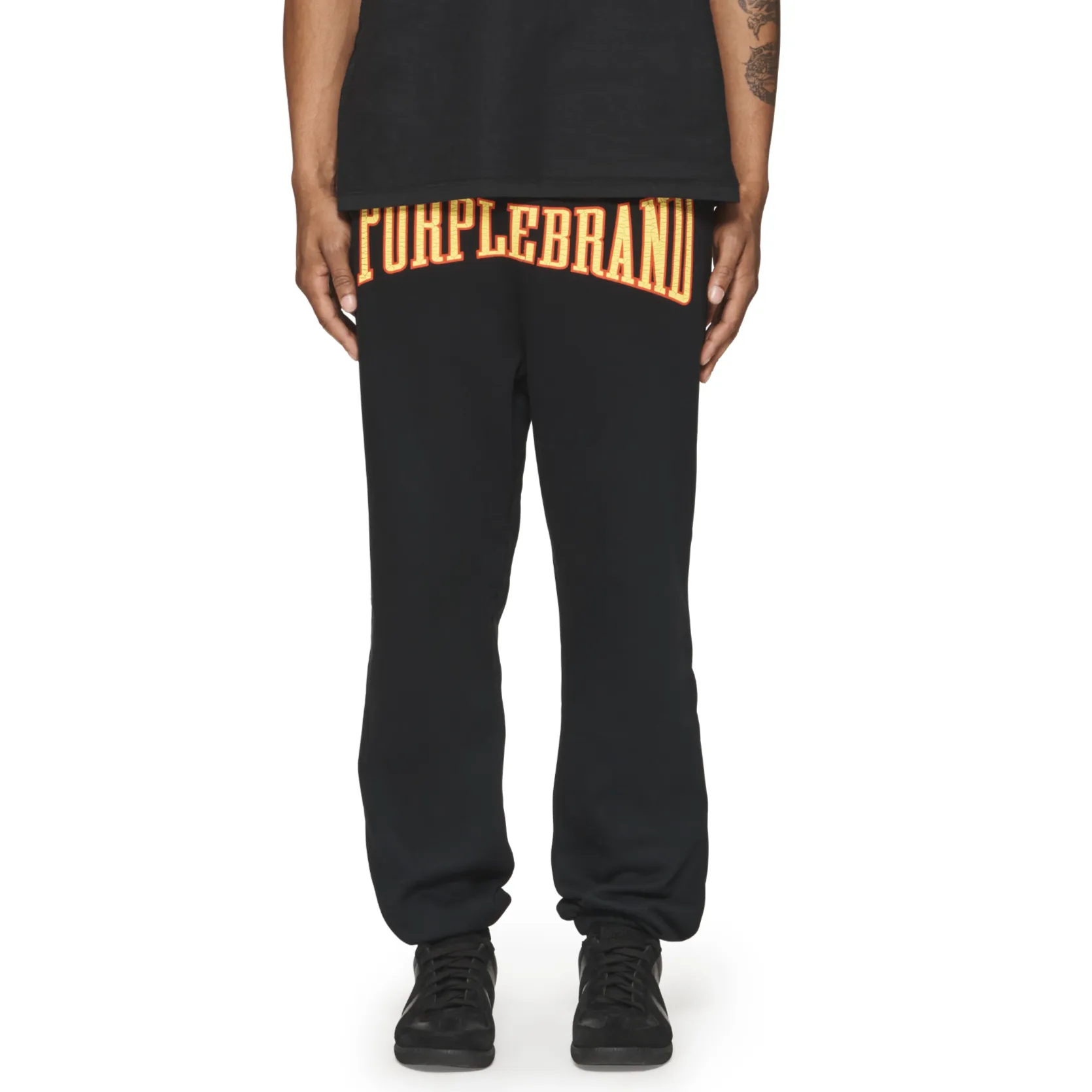 Purple Brand Fleece Sweatpants (Black)