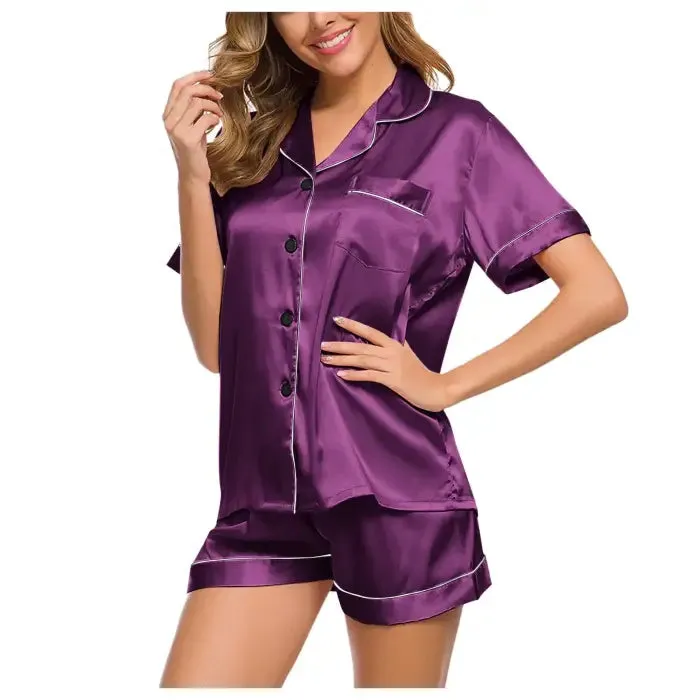 Silk Short Sleeve Pajamas: Indulge in Luxury!