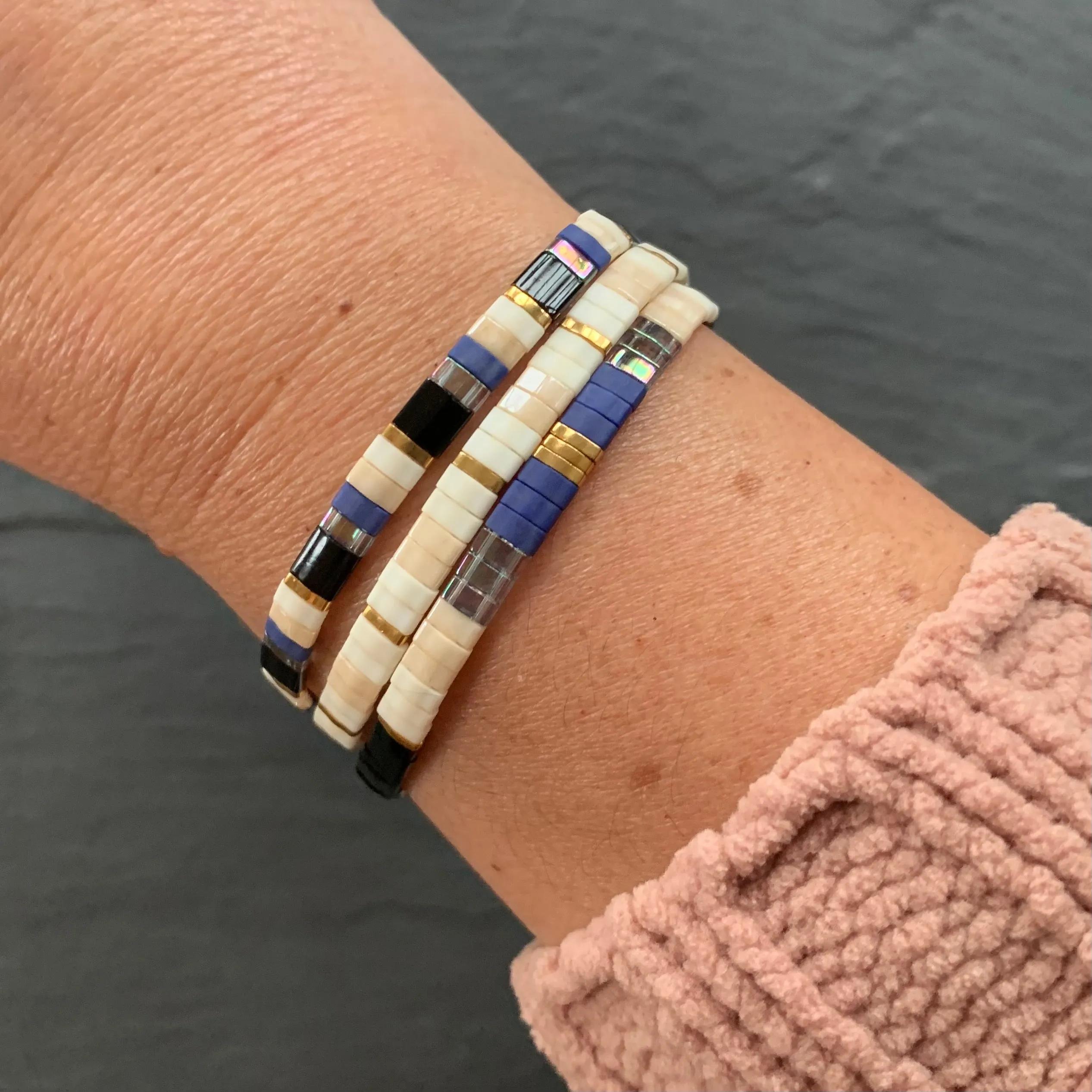 Stretch Tile Bracelet - MIDNIGHT