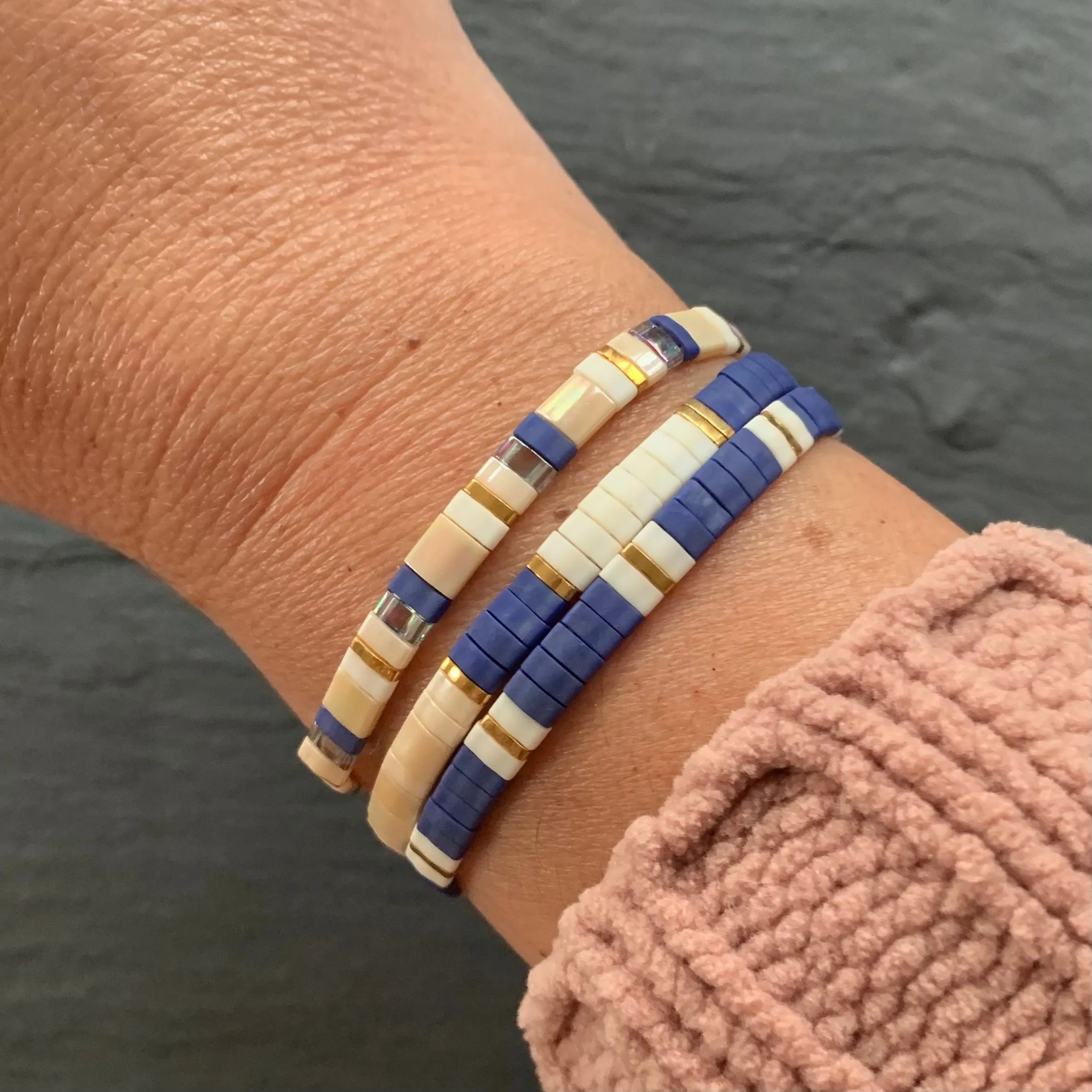 Tile Bracelet Curated Set - NAVY SET