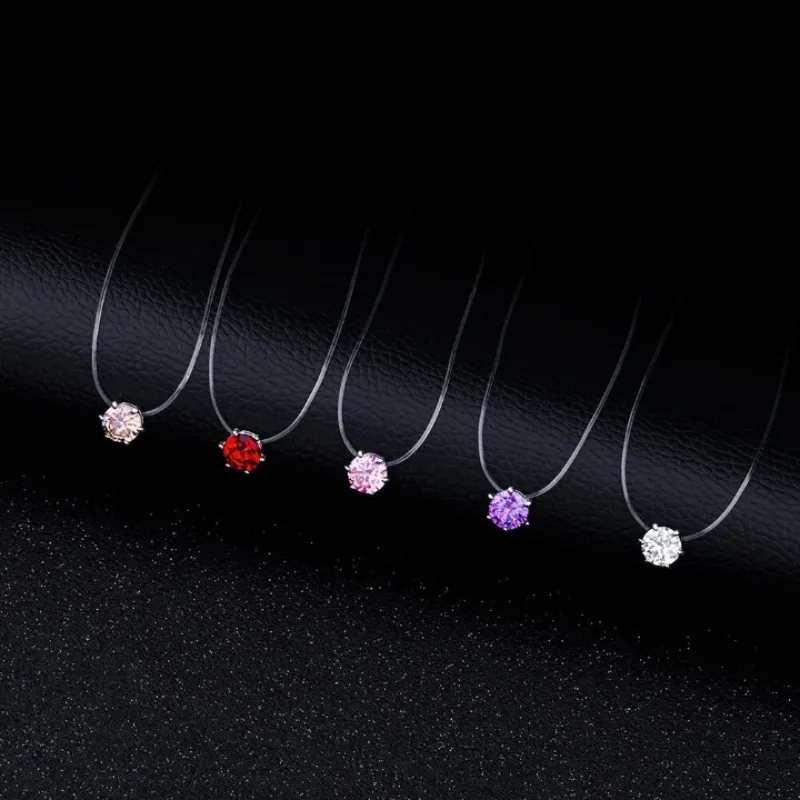 Transparent Wedding Necklaces Jewelry Sets