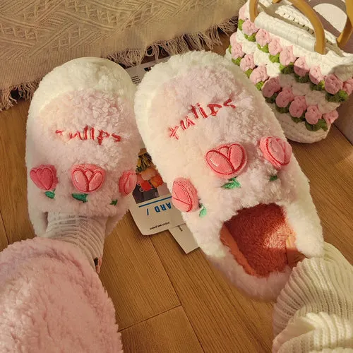 Tulip Fluffy Winter Slippers