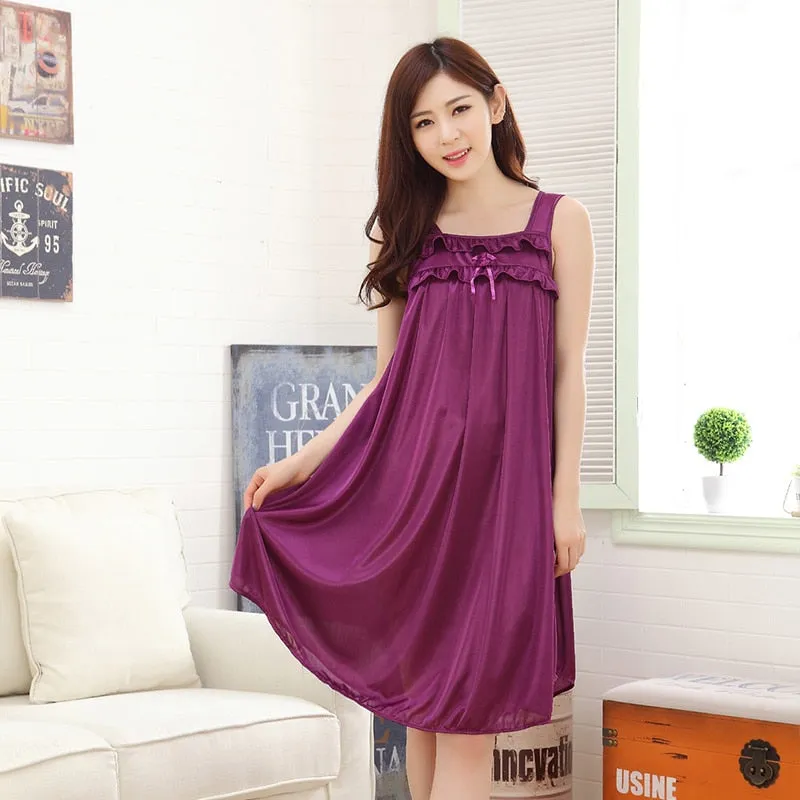 Women summer Nightwear Sleepwear Dress Nighties Nightgown