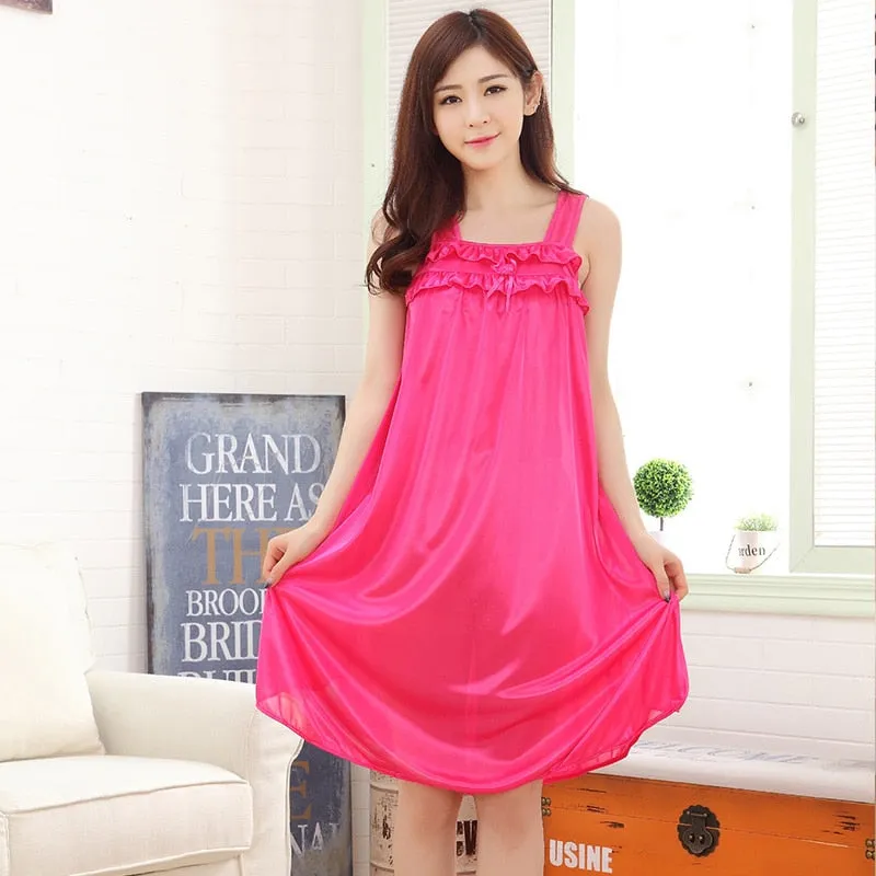 Women summer Nightwear Sleepwear Dress Nighties Nightgown