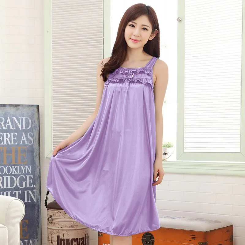 Women summer Nightwear Sleepwear Dress Nighties Nightgown