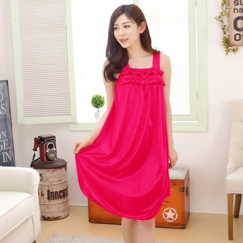 Women summer Nightwear Sleepwear Dress Nighties Nightgown