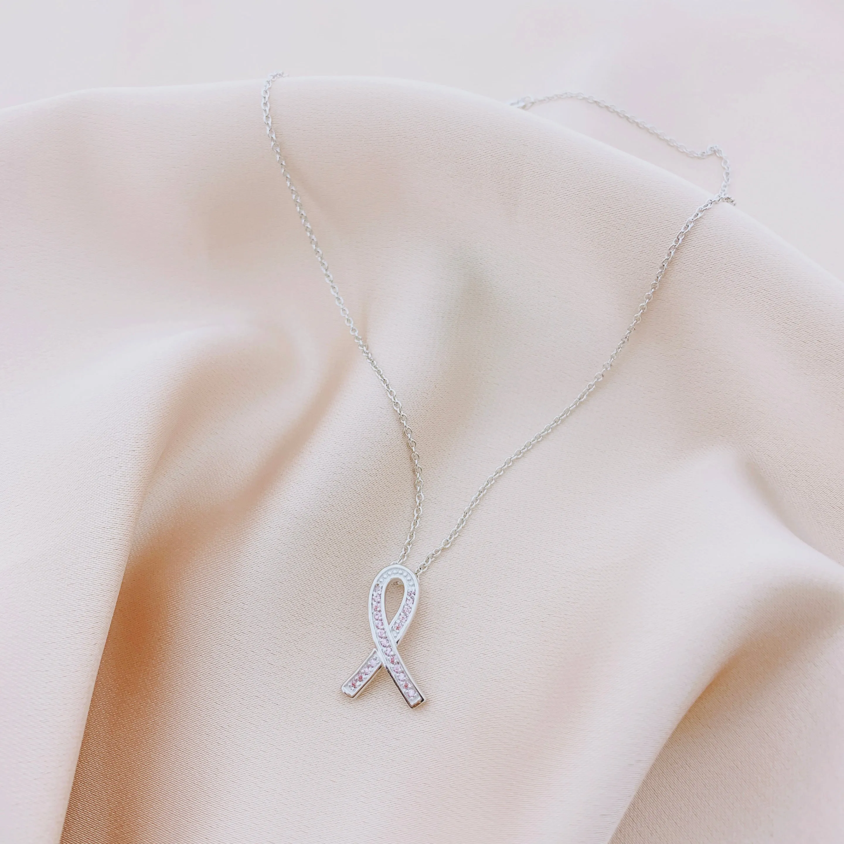 Women's Fashion Breast Cancer CZ Jewelry Sets