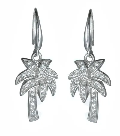 Women's Fashion CZ Palm Tree Jewelry Sets